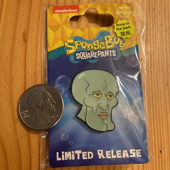 Handsome Squidward Collectible Enamel Pin from SpongeBob SquarePants - Picture 4 of 4